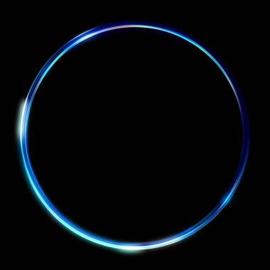 Parlak Çerçeve Arkaplanı. Siyah arkaplanda izole edilmiş parlak geometrik şablon. Soyut 2d illüstrasyon.