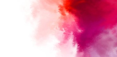 Beyaz arkaplanda soyut renkli suluboya. Dijital resim.