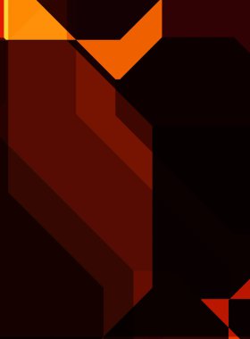 Renkli ve canlı geometrik şekiller katmanları var. Bir teknoloji planının dijital illüstrasyonu. Gelecekçi tasarım şablonu.