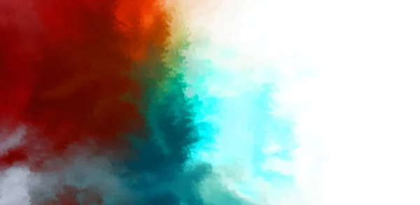 Abstracte Kleurrijke Aquarel Witte Achtergrond Digitale Kunstschilderkunst — Stockfoto