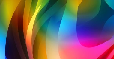 Renkli gradyan ile soyut arkaplan. Çizgili çizgili canlı duvar kâğıdı. Modern hareketin akışkan 2d çizimi.