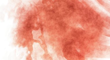 Beyaz arkaplanda soyut renkli suluboya. Dijital resim.