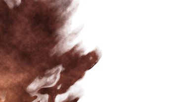 Beyaz arkaplanda soyut renkli suluboya. Dijital resim.