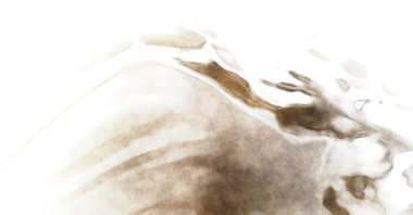 Beyaz arkaplanda soyut renkli suluboya. Dijital resim.