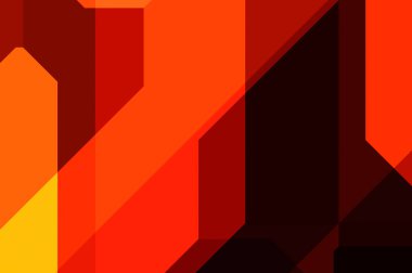 Renkli ve canlı geometrik şekiller katmanları var. Bir teknoloji planının dijital illüstrasyonu. Gelecekçi tasarım şablonu.