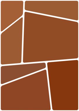 Beyaz boşluğu olan renkli bir çizim. Soyut geometrik desen. Mozaik arka plan. Geometrik çok renkli şekiller.