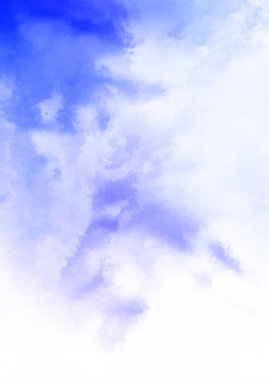 Beyaz arkaplanda soyut renkli suluboya. Dijital resim.