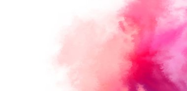 Beyaz arkaplanda soyut renkli suluboya. Dijital resim.