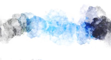 Suluboya arka planda lekeler ve lekelerle boyanmış. Fırça darbesi ile boyanmış. 2d Görüntü.