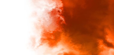 Beyaz arkaplanda soyut renkli suluboya. Dijital resim.