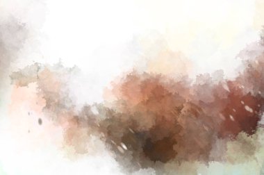 Suluboya arka planda lekeler ve lekelerle boyanmış. Fırça darbesi ile boyanmış. 2d Görüntü.