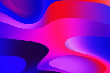 sıvı soyut arkaplan ve renkli gradyan. Modern hareketin 2d illüstrasyonu.