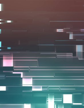 Geometrik çok renkli kesişen çizgiler. Dijital teknolojinin grafiksel çizimi. Soyut arkaplan. 