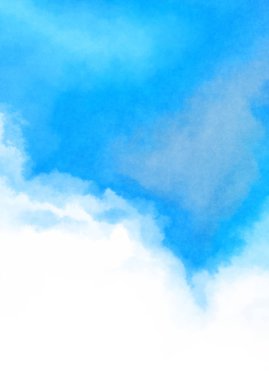 Beyaz arkaplanda soyut renkli suluboya. Dijital resim.