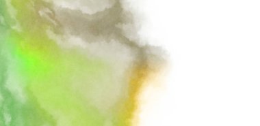 Beyaz arkaplanda soyut renkli suluboya. Dijital resim.