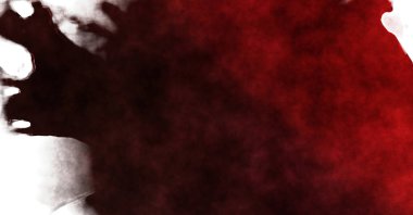 Beyaz arkaplanda soyut renkli suluboya. Dijital resim.