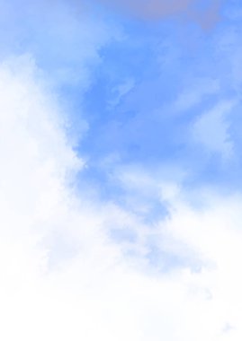 Beyaz arkaplanda soyut renkli suluboya. Dijital resim.