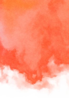 Beyaz arkaplanda soyut renkli suluboya. Dijital resim.