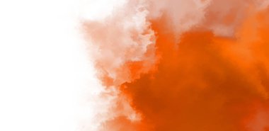 Beyaz arkaplanda soyut renkli suluboya. Dijital resim.