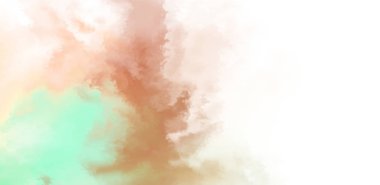 Beyaz arkaplanda soyut renkli suluboya. Dijital resim.