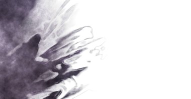 Beyaz arkaplanda soyut renkli suluboya. Dijital resim.