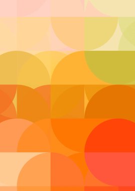 Dairesel şekillerin katmanları renkli ve canlı bir tasarım yaratıyor. Dairelerin sayısal çizimi. Gelecekçi tasarım şablonu.