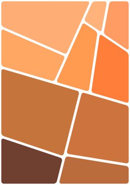 Beyaz boşluğu olan renkli bir çizim. Soyut geometrik desen. Mozaik arka plan. Geometrik çok renkli şekiller.