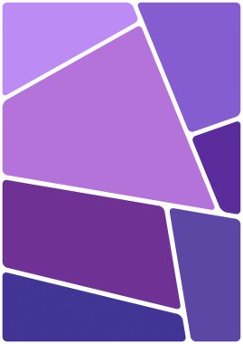 Beyaz boşluğu olan renkli bir çizim. Soyut geometrik desen. Mozaik arka plan. Geometrik çok renkli şekiller.