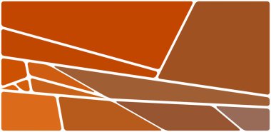 Beyaz boşluğu olan renkli bir çizim. Soyut geometrik desen. Mozaik arka plan. Geometrik çok renkli şekiller.