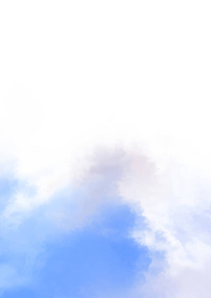 Abstract colorful watercolor on white background. Digital art painting.