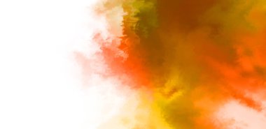 Beyaz arkaplanda soyut renkli suluboya. Dijital resim.