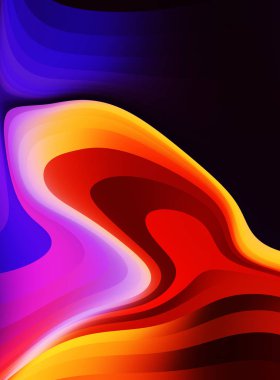 sıvı soyut arkaplan ve renkli gradyan. Modern hareketin 2d illüstrasyonu.