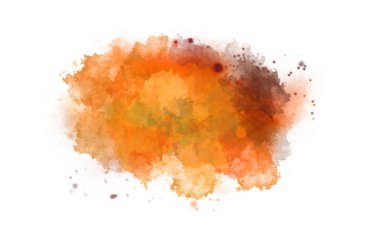 Suluboya arka planda lekeler ve lekelerle boyanmış. Fırça darbesi ile boyanmış. 2d Görüntü.