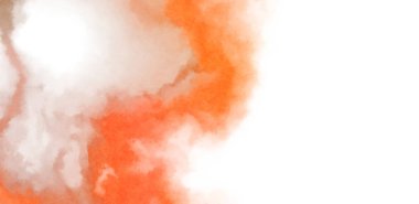 Beyaz arkaplanda soyut renkli suluboya. Dijital resim.