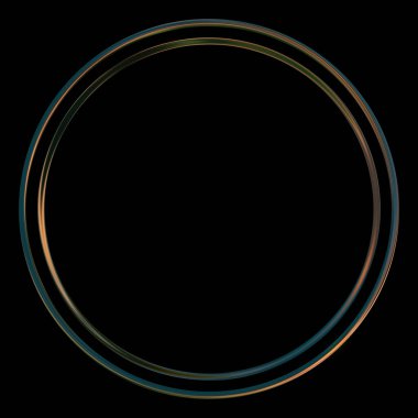 Parlak Çerçeve Arkaplanı. Siyah arkaplanda izole edilmiş parlak geometrik şablon. Soyut 2d illüstrasyon.