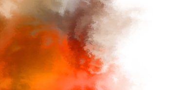 Beyaz arkaplanda soyut renkli suluboya. Dijital resim.