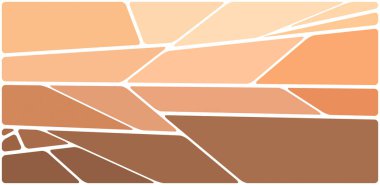 Beyaz boşluğu olan renkli bir çizim. Soyut geometrik desen. Mozaik arka plan. Geometrik çok renkli şekiller.