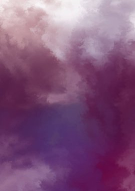 Beyaz arkaplanda soyut renkli suluboya. Dijital resim.