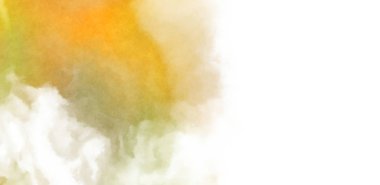 Beyaz arkaplanda soyut renkli suluboya. Dijital resim.