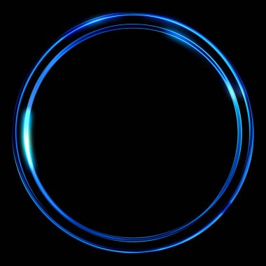 Parlak Çerçeve Arkaplanı. Siyah arkaplanda izole edilmiş parlak geometrik şablon. Soyut 2d illüstrasyon.