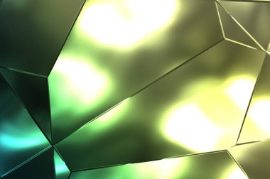 Soyut arkaplan. Lüks Metal Paneller Geometrik Desen. Cazibe Moda Arkaplanı. 3 boyutlu illüstrasyon. Yansıtıcı ve parlak, lüks duvar kağıdı. Parlak, renkli ve canlı doku duvarı.
