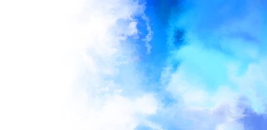 Beyaz arkaplanda soyut renkli suluboya. Dijital resim.