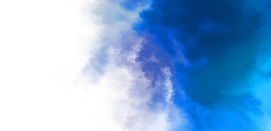 Beyaz arkaplanda soyut renkli suluboya. Dijital resim.