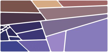 Beyaz boşluğu olan renkli bir çizim. Soyut geometrik desen. Mozaik arka plan. Geometrik çok renkli şekiller.