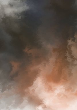 Beyaz arkaplanda soyut renkli suluboya. Dijital resim.