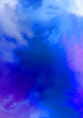 Beyaz arkaplanda soyut renkli suluboya. Dijital resim.