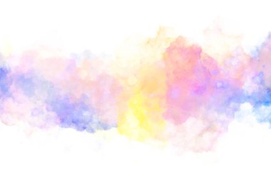 Suluboya arka planda lekeler ve lekelerle boyanmış. Fırça darbesi ile boyanmış. 2d Görüntü.