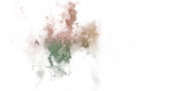 Beyaz arkaplanda soyut renkli suluboya. Dijital resim.