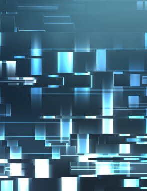 Geometrik çok renkli kesişen çizgiler. Dijital teknolojinin grafiksel çizimi. Soyut arkaplan. 