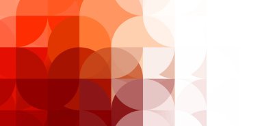 Dairesel şekillerin katmanları renkli ve canlı bir tasarım yaratıyor. Dairelerin sayısal çizimi. Gelecekçi tasarım şablonu.